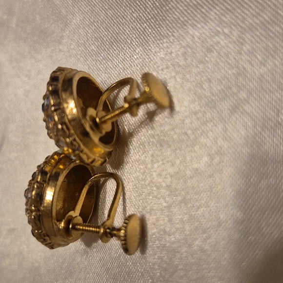 Gold Rhinestone Studs - Picture 3 of 3